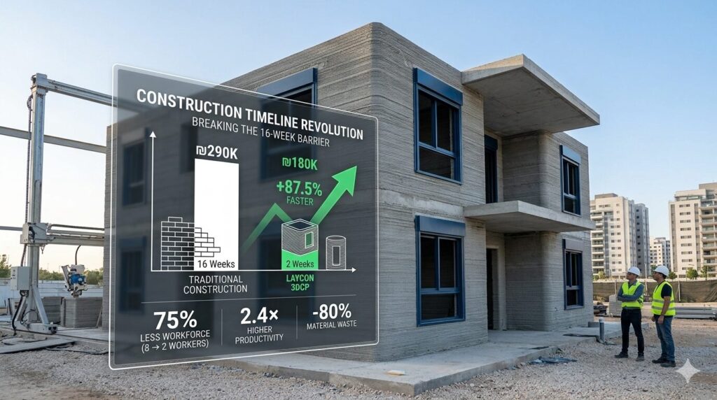 A photorealistic comparison of construction timelines