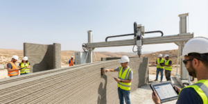 Laycon at ConTech Israel showcasing 3D concrete printing